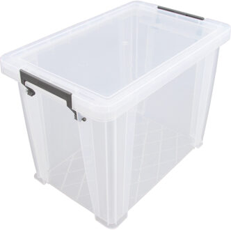 Whitefurze Allstore Opbergbox - 18,5 liter - Transparant - 40 x 26 x 29 cm