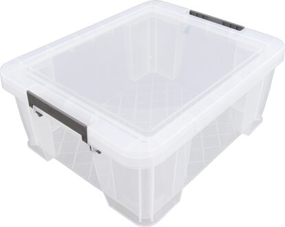 Whitefurze Allstore Opbergbox - 24 liter - Transparant - 48 x 38 x 19 cm - Opbergbox