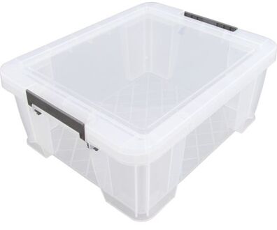 Whitefurze Allstore Opbergbox - 24 liter - Transparant - 48 x 38 x 19 cm - Opbergbox
