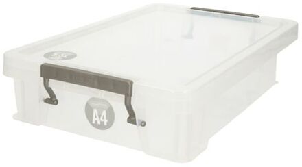 Whitefurze Allstore Opbergbox 5,5 liter kunststof 39 x 25 x 9 cm - Opbergbox Transparant