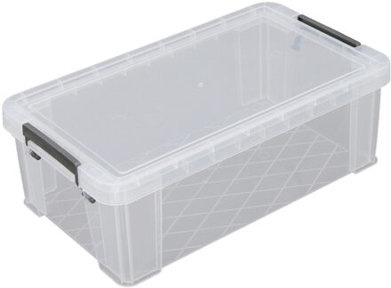 Whitefurze Allstore Opbergbox - 5.8 liter - Transparant - 35 x 19 x 12 cm - kunststof - met deksel