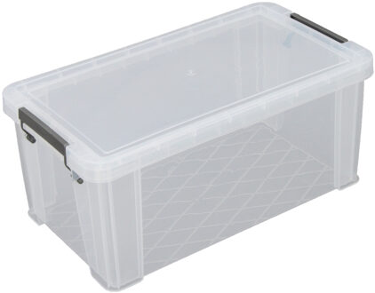 Whitefurze Allstore Opbergbox - 7.5 liter - Transparant - 25 x 19 x 16 cm - kunststof - met deksel
