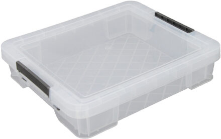 Whitefurze Allstore Opbergbox - 9 liter - Transparant - 43 x 36 x 8 cm - Opbergbox