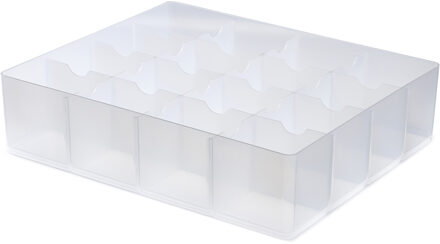 Whitefurze Allstore Organiser voor opslagbox 24L en 36L - 37 x 31 x 9 cm - Opbergbox Transparant