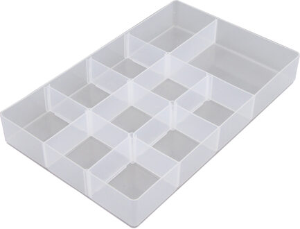 Whitefurze Allstore Organiser voor opslagbox 5,5L en 10L - 34 x 21 x 4,5 cm - Opbergbox Transparant