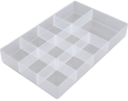 Whitefurze Allstore Organiser voor opslagbox 5,5L en 10L - 34 x 21 x 4,5 cm - Opbergbox Transparant