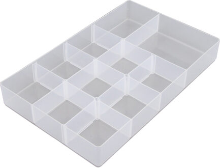 Whitefurze Allstore Organiser voor opslagbox 5,5L en 10L - 34 x 21 x 4,5 cm Transparant
