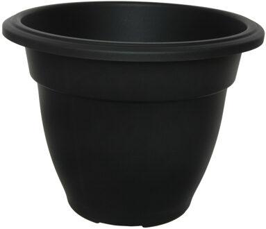 Whitefurze Buiten plantenpot/bloempot/planter - zwart - kunststof - D20 x H16 cm