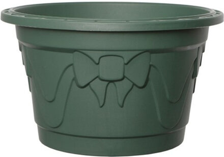 Whitefurze Kerstboom voet standaard - groen - kunststof - 42 x 25 cm - rond - voor echte bomen