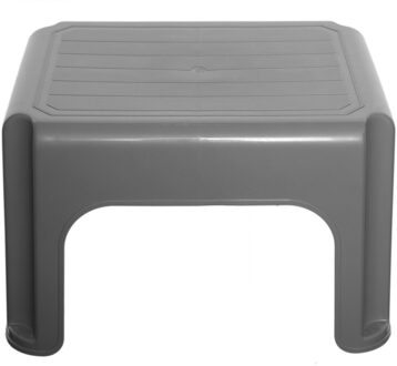 Whitefurze Keukenkrukje/opstapje - grijs - kunststof - L38 x B29 x H24 - anti-slip