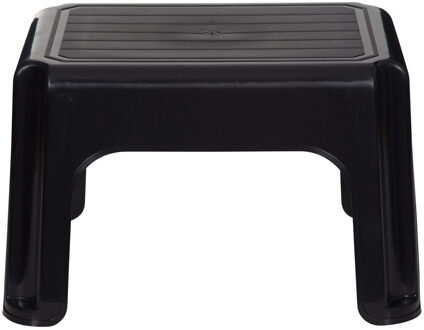 Whitefurze Keukenkrukje/opstapje - zwart - kunststof - L38 x B29 x H24 - anti-slip