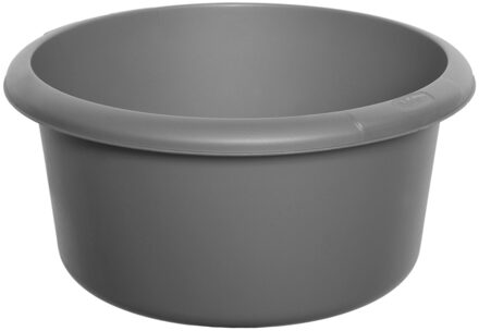 Whitefurze kleine Afwasteil/afwasbak - 4 liter - grijs - 27 x 27 x 13 cm - rond - kunststof