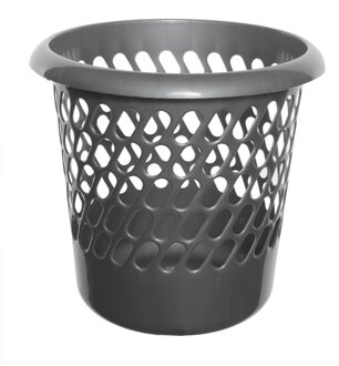 Whitefurze Papierbak/prullenbak - 25 liter - Kunststof - Grijs - 30 x 28 cm