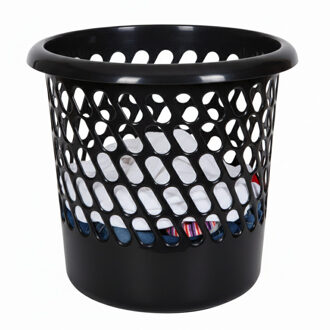 Whitefurze prullenbak - 25 liter - Kunststof - Zwart - 30 x 28 cm