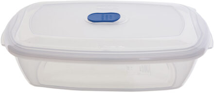 Whitefurze Vershoudbakje/bewaarbakje - magnetron/vriezer - transparant - kunststof - 1 L