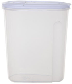 Whitefurze Voedselcontainer strooibus - transparant - 3 liter - kunststof - 20 x 10 x 24 cm - Voorraadpot