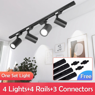 Whole Set Led Track Light 220V Aluminum Track Lights Rail 12W 20W 30W 40W Led Track Lamps for Clothing Store Home Track Lighting