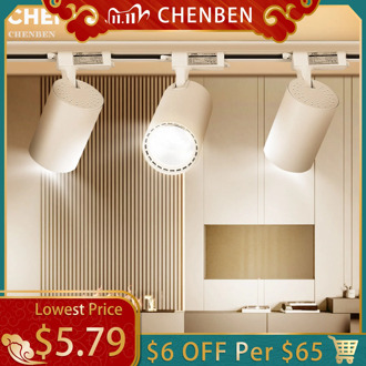 Whole-Set Led Track Light COB Track Lights Rail Lighting 20/30/40W Spotlights Spot Lamp For Store Living Room Home Light Fixture