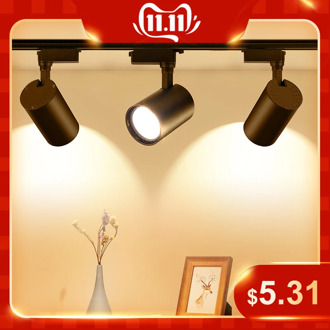Whole Set LED Track Lights 12/20/30/40W 220V COB Track Lamp Rail Spotlights Track Lighting Fixture Spot Lights for Home Store