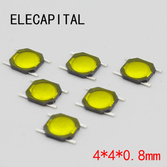 Wholesale 100Pcs 4*4*0.8mm 4x4x 0.8MM 4X4X0.8mm Tactile Push Button Switch Tact 4 Pin Switch Micro Switch SMD