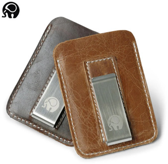 Wholesale Genuine Leather Money Clip Metal Men Card Pack Slim Bills Cash Clips Clamp for Money Thin Billfold Holder Cheap NEW