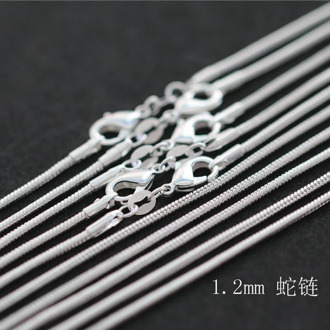Wholesale Price 10pcs/lot Snake Chain Necklaces Pendant 925 Sterling Silver Women Men Classic Jewelry