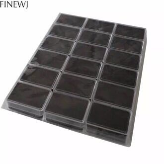 Wholesle 18 Stks/partij 5.7X3.7Cm Losse Diamant Display Box Plastic Edelsteen Opbergdoos Gem Verpakking Voor Gems display Lade Case zwart zonder tray