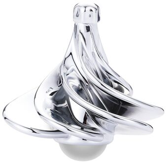 Whriling Top Wind Gyro Draagbare Wind Blow Turn Gyro Desktop Decompressie Speelgoed Lbv zilver