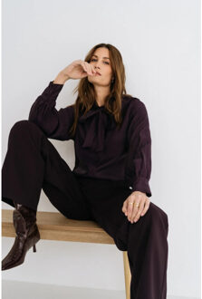 Wi25.20.006 lilo bow-blouse plump Paars - 38