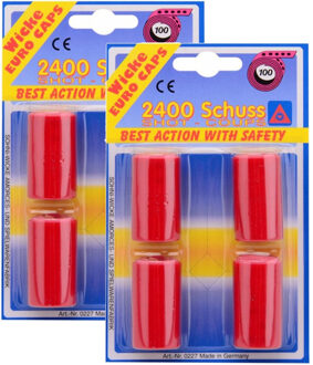 Wicke Euro Caps Cowboy speelgoed revolver/pistool rollen met 100 schots platte plaffertjes - totaal 4800 shots