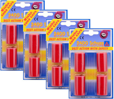 Wicke Euro Caps Cowboy speelgoed revolver/pistool rollen met 100 schots platte plaffertjes - totaal 9600 shots