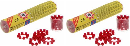 Wicke Euro Caps Speelgoed revolver/pistool - 4x - 8-shots plaffertjes ringen - 960 shots verpakking