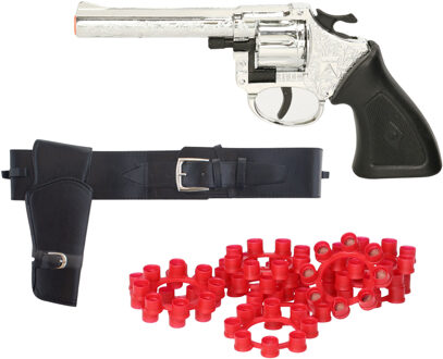 Wicke Euro Caps Wicke Cowboy verkleed speelgoed revolver of pistool - met 192 plaffertjes - met holster