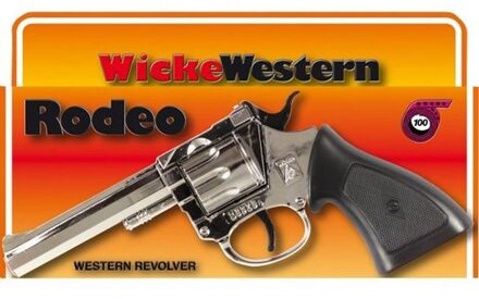 Wicke Pistool Rodeo 198mm, 100 Shots, Chroom, Verpakt In Doos