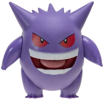 Wicked Cool Toys Pokemon - Battle Feature Figure - Gengar (11 cm) (95126) Purple Gengar