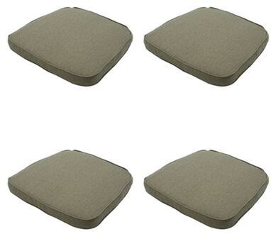 Wickerkussen 48x48 - Taupe - Beige Recycled Canvas - 4 Stuks