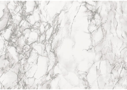 Wicotex 3x rollen decoratie plakfolie marmer look wit/grijs 45 cm x 2 meter zelfklevend