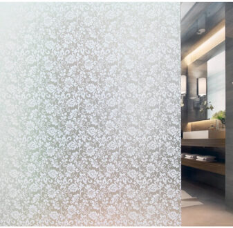 Wicotex 5x rollen raamfolie - barok - semi-transparant - vinyl - 45 cm x 2 m - glasfolie