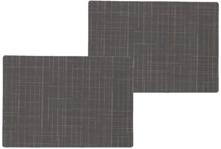 Wicotex 8x stuks stevige luxe Tafel placemats Liso grijs 30 x 43 cm