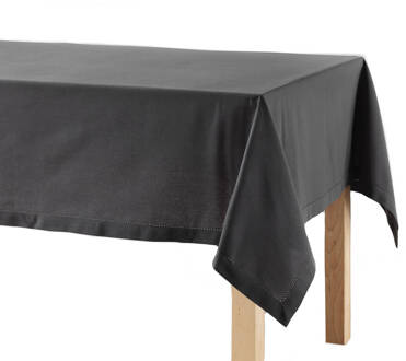 Wicotex Antraciet grijs tafelkleed van katoen 140 x 240 cm - Tafellakens