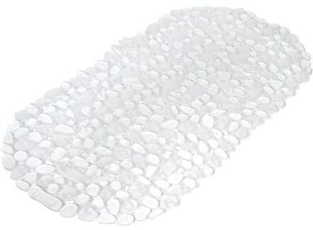 Wicotex Badkuip ruwe anti-slip mat transparant 52 x 52 cm met stenen patroon - Badmatjes