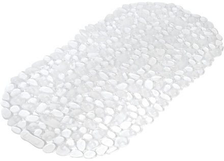 Wicotex Badmat - antislip - transparant - kiezel - ovaal - 36 x 69 cm