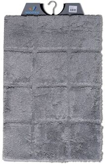 Wicotex-Badmat ruit grijs 60x90cm-Antislip onderkant