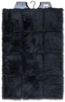 Wicotex-Badmat ruit zwart 60x90cm-Antislip onderkant