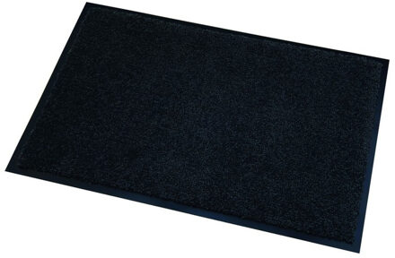 Wicotex Deurmat/droogloopmat Memphis - zwart - 80 x 120 cm