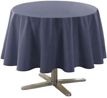 Wicotex Donkerblauw tafelkleed van polyester rond 180 cm