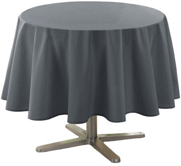 Wicotex Grijs tafelkleed van polyester rond 180 cm