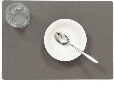 Wicotex luxe Placemats Plain - donkergrijs - 43 x 30 cm - Met anti slip laag - Teflon coating topla
