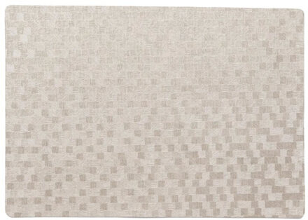 Wicotex luxe tafel placemats Stones - PVC - taupe - 30 x 43 cm - met anti slip - en PU coating