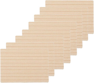 Wicotex Placemats Othos - 8x - beige - 30 x 43 cm - anti slip laag - Teflon coating toplaag